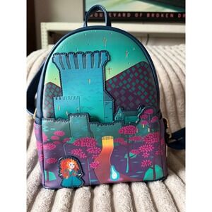 Loungefly Pixar Brave Merida DunBroch Castle Mini Backpack Disney Bear Cubs
